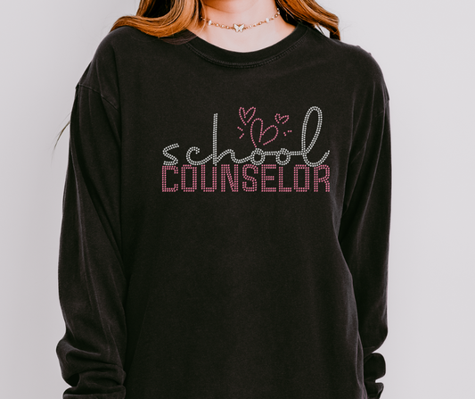 School Counselor RHINESTONE TRANSFER