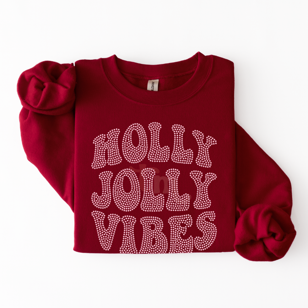 Retro Holly Jolly Vibes SPANGLES TRANSFER