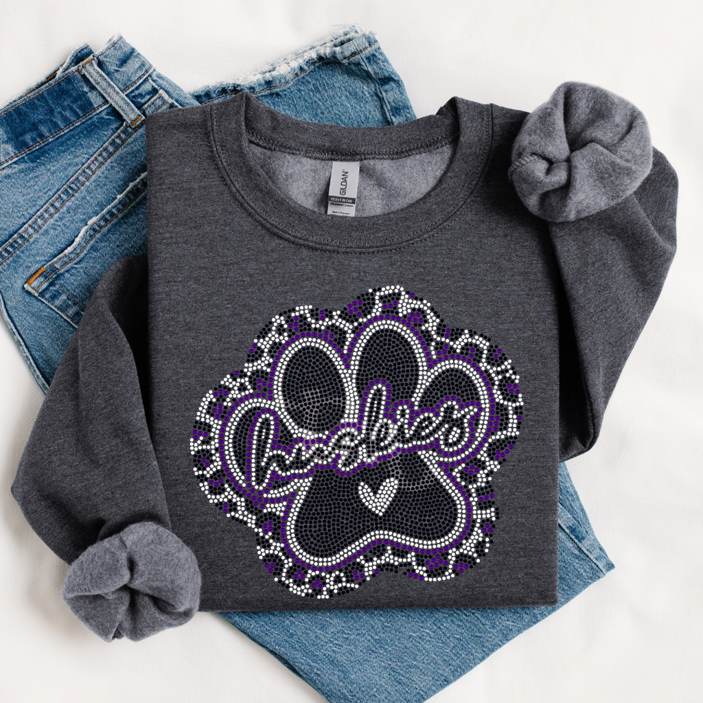 Huskies Leopard Paw SPANGLE TRANSFER