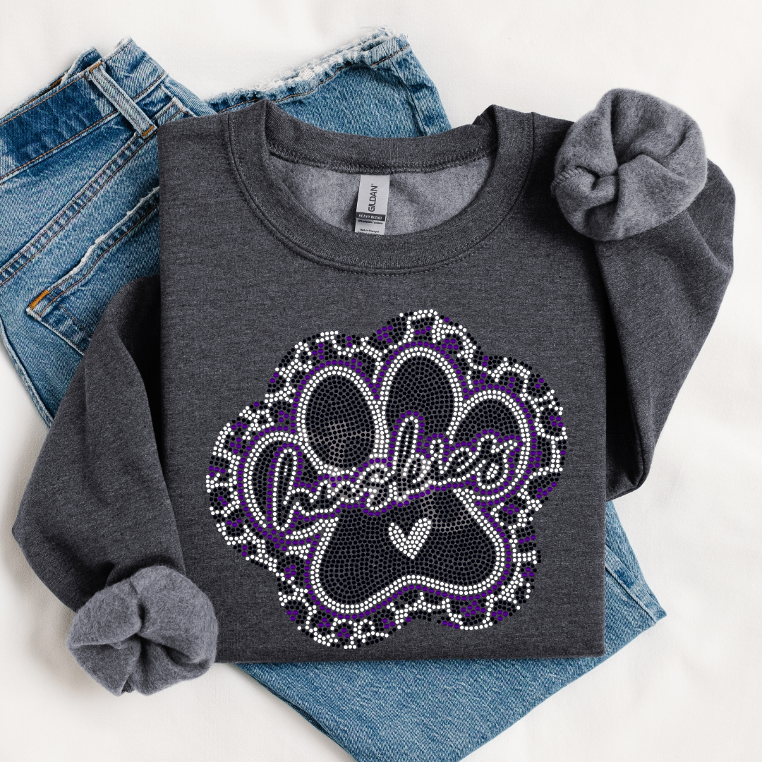 Huskies Leopard Paw SPANGLE TRANSFER