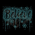 Snowflake Believe RHINESTONE TRANSFER