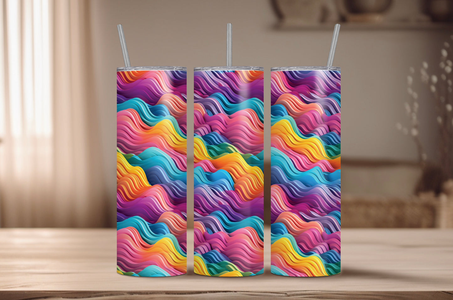 3D Multicolor Waves