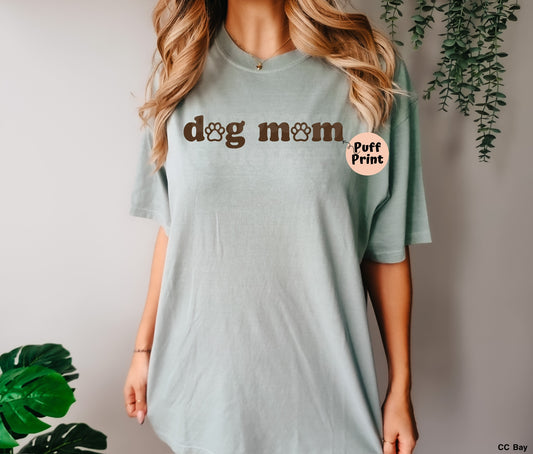 Dog Mom PUFF BROWN INK