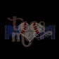 Baseball Mom Heart RHINESTONE TRANSFER