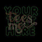 Semi Custom COLORED Rhinestone Transfer - Bubble Outline Font