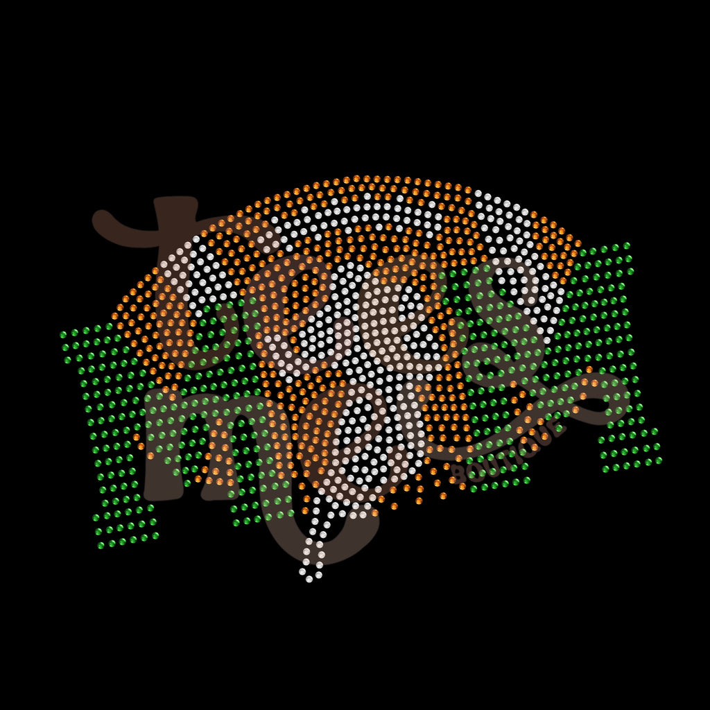 Football Mom 3 Color RHINESTONE TRANSFER