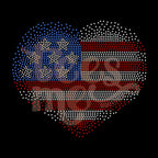 Flag Heart Scatter SPANGLES TRANSFER