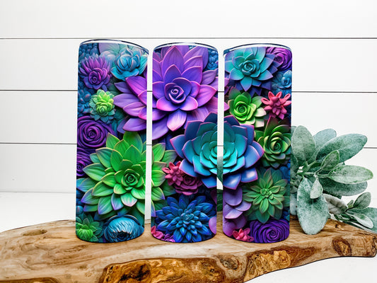 3D Purple Succulents