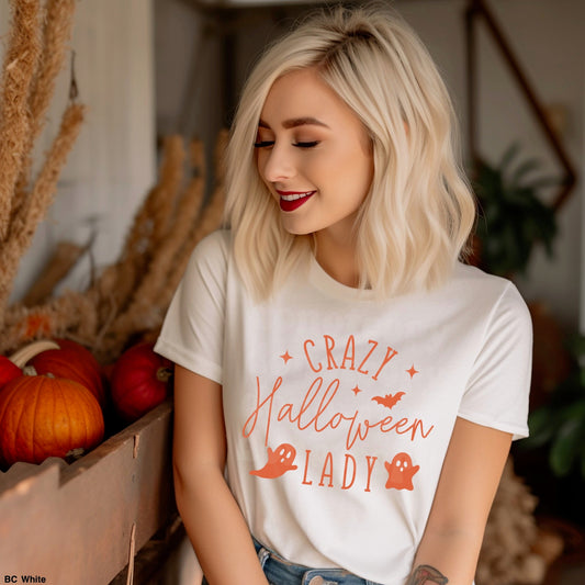 Crazy Halloween Lady ORANGE INK