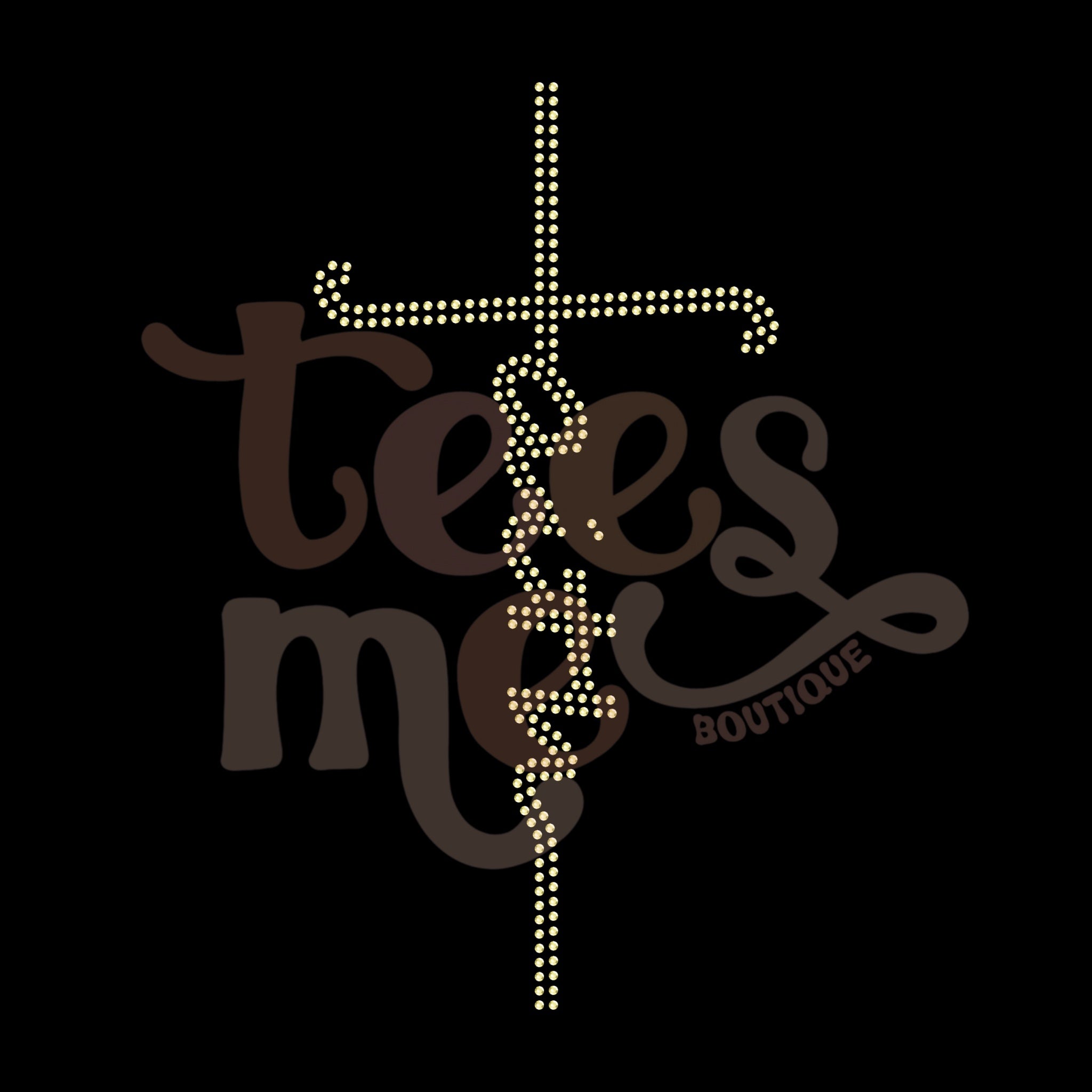 Faith Cross RHINESTONE TRANSFER