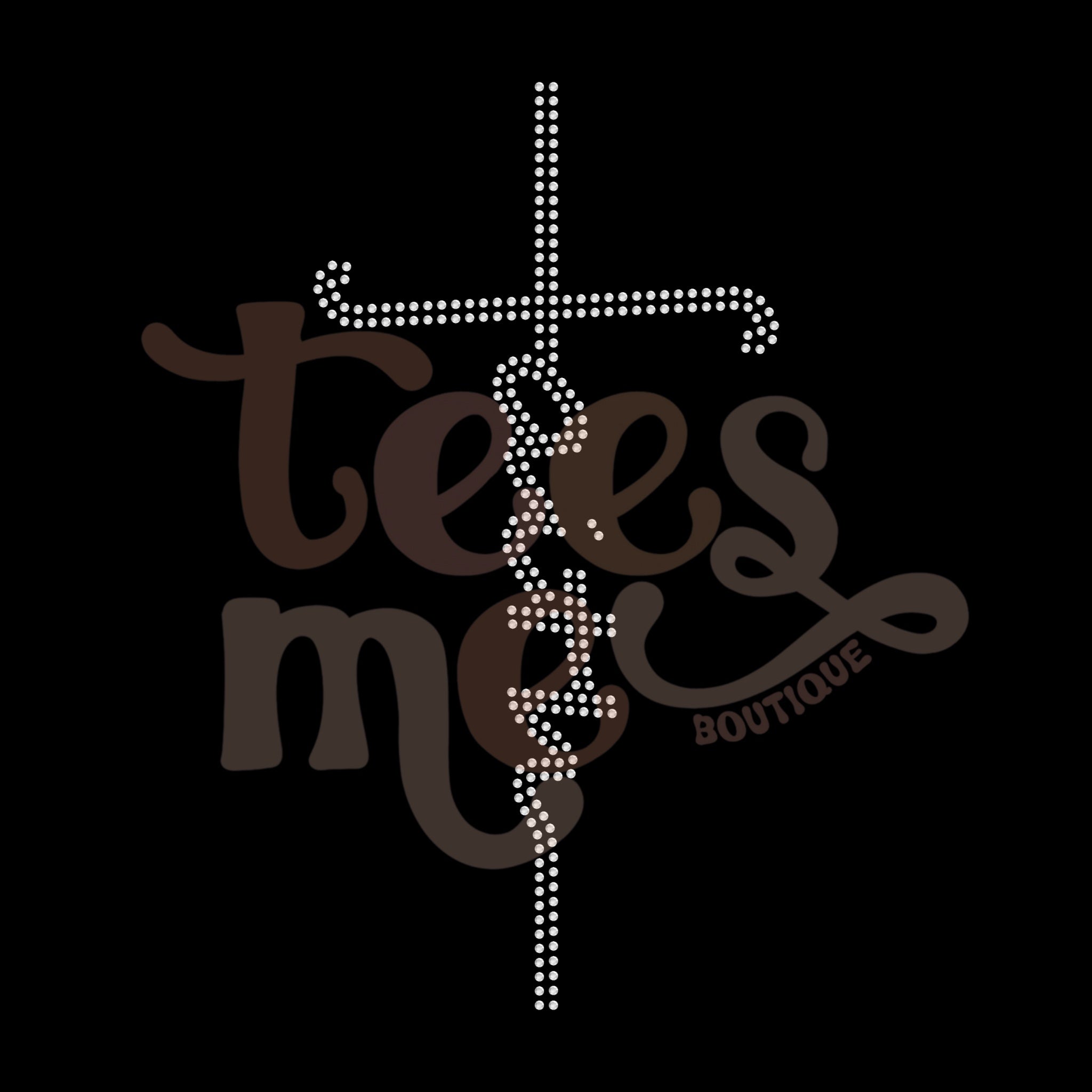 Faith Cross RHINESTONE TRANSFER