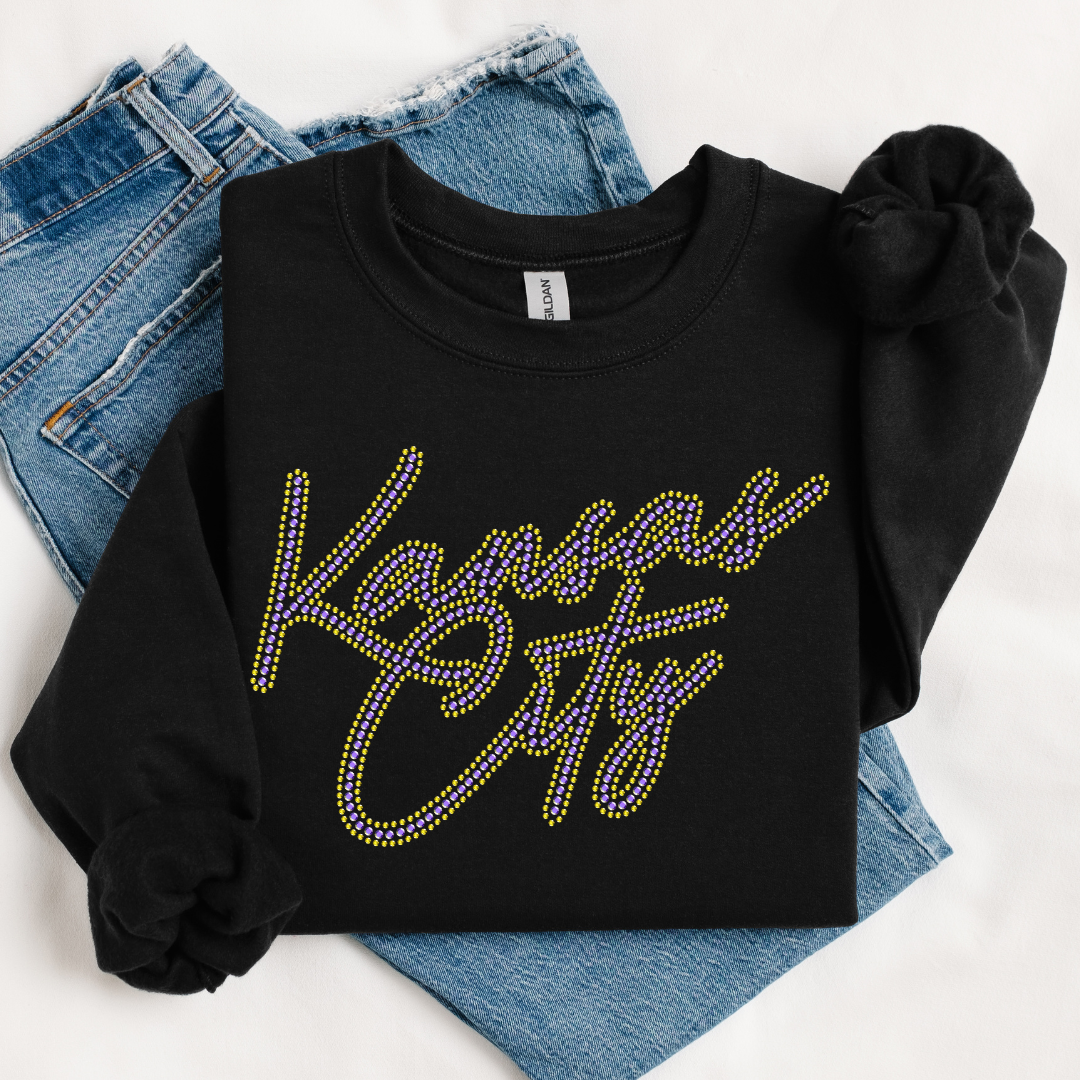 Kansas City Outline RHINESTONE TRANSFER