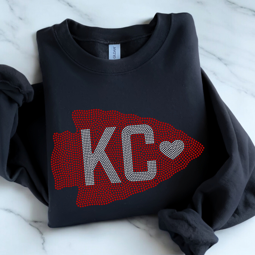 KC Heart Arrowhead SPANGLE TRANSFER