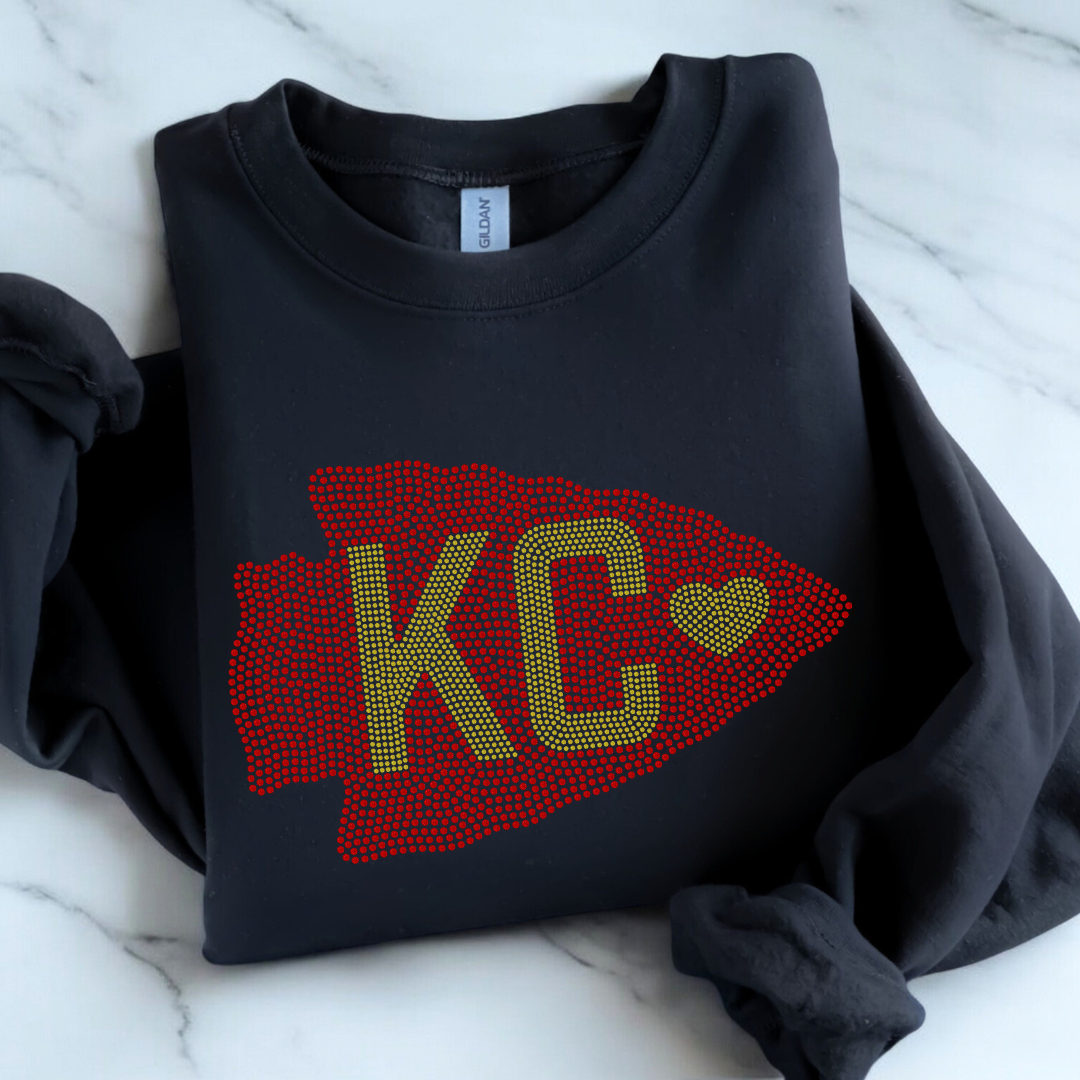 KC Heart Arrowhead SPANGLE TRANSFER