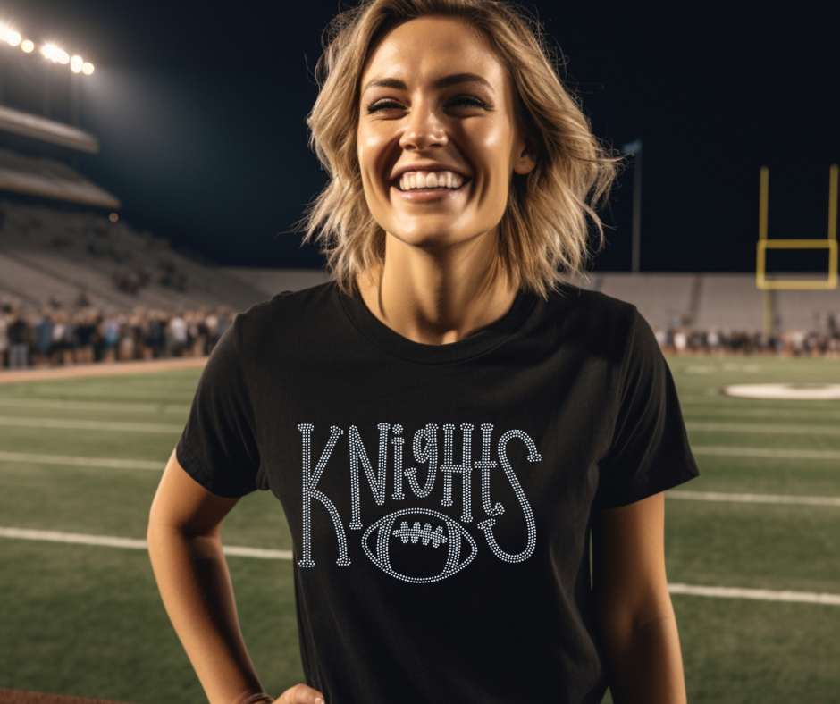 AnyTees Knights Football SPANGLE TRANSFER