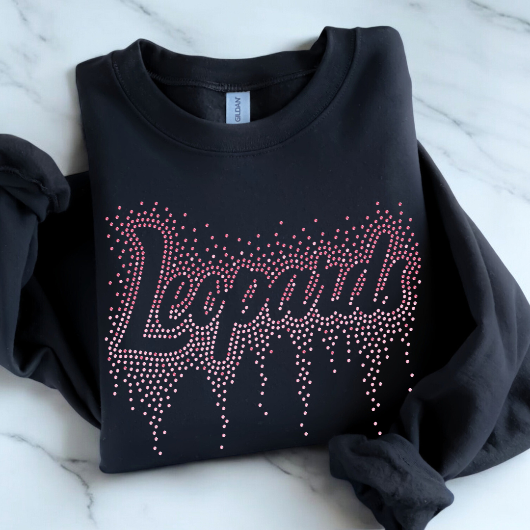 Leopards Ombre Drip RHINESTONE TRANSFER