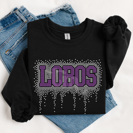 Lobos Athletic Drip RHINESTONE TRANSFER