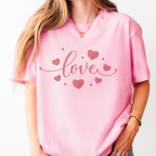 Love Floating Hearts RHINESTONE TRANSFER