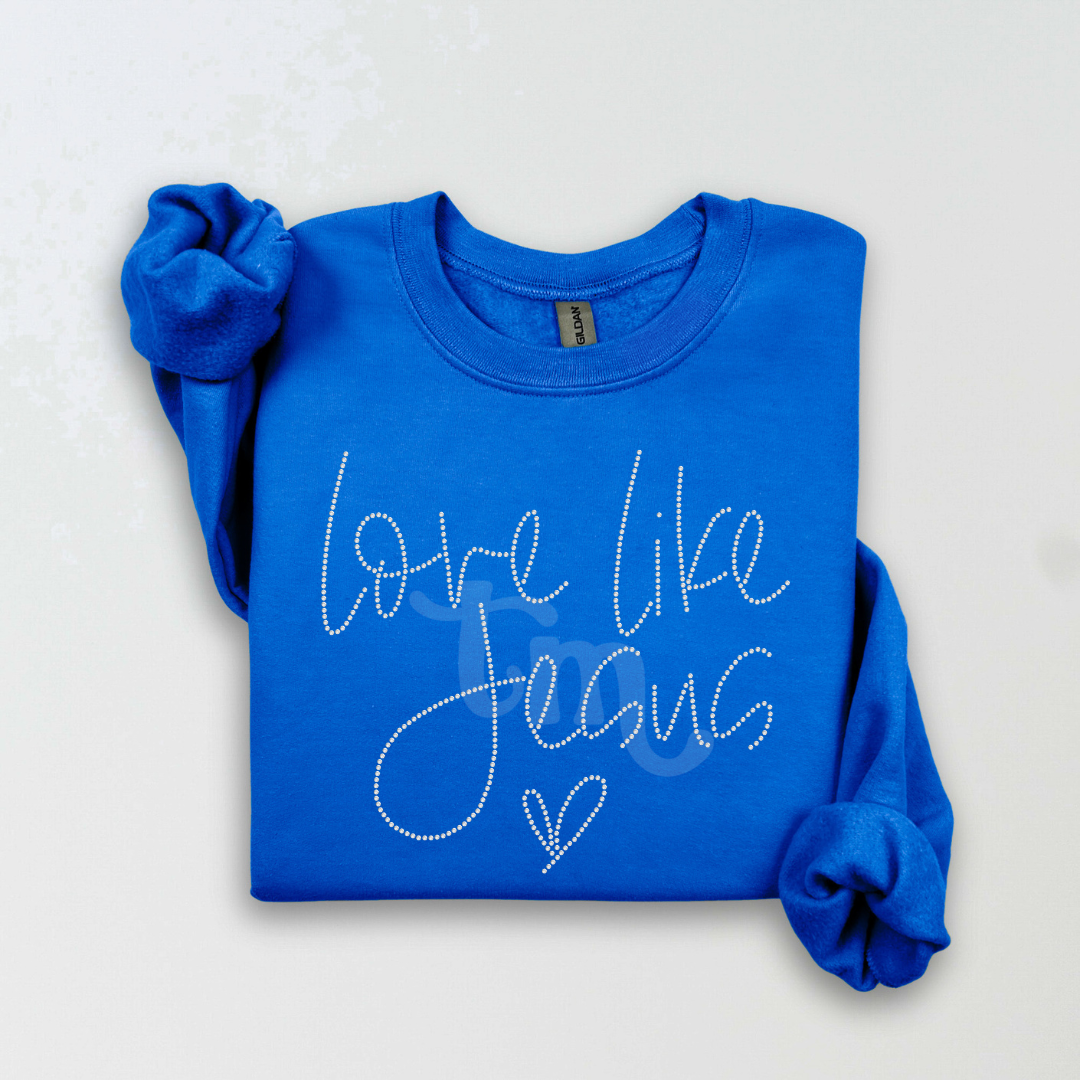 Love Like Jesus Handwritten RHINESTONE TRANSFER