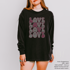 Love Stacked Outline SPANGLES TRANSFER