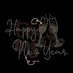 Happy New Year Toast SPANGLES TRANSFER