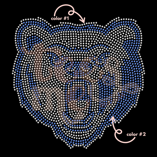 Bear Head Mascot SPANGLE TRANSFER