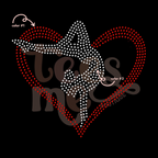 Gymnast Heart SPANGLES TRANSFER