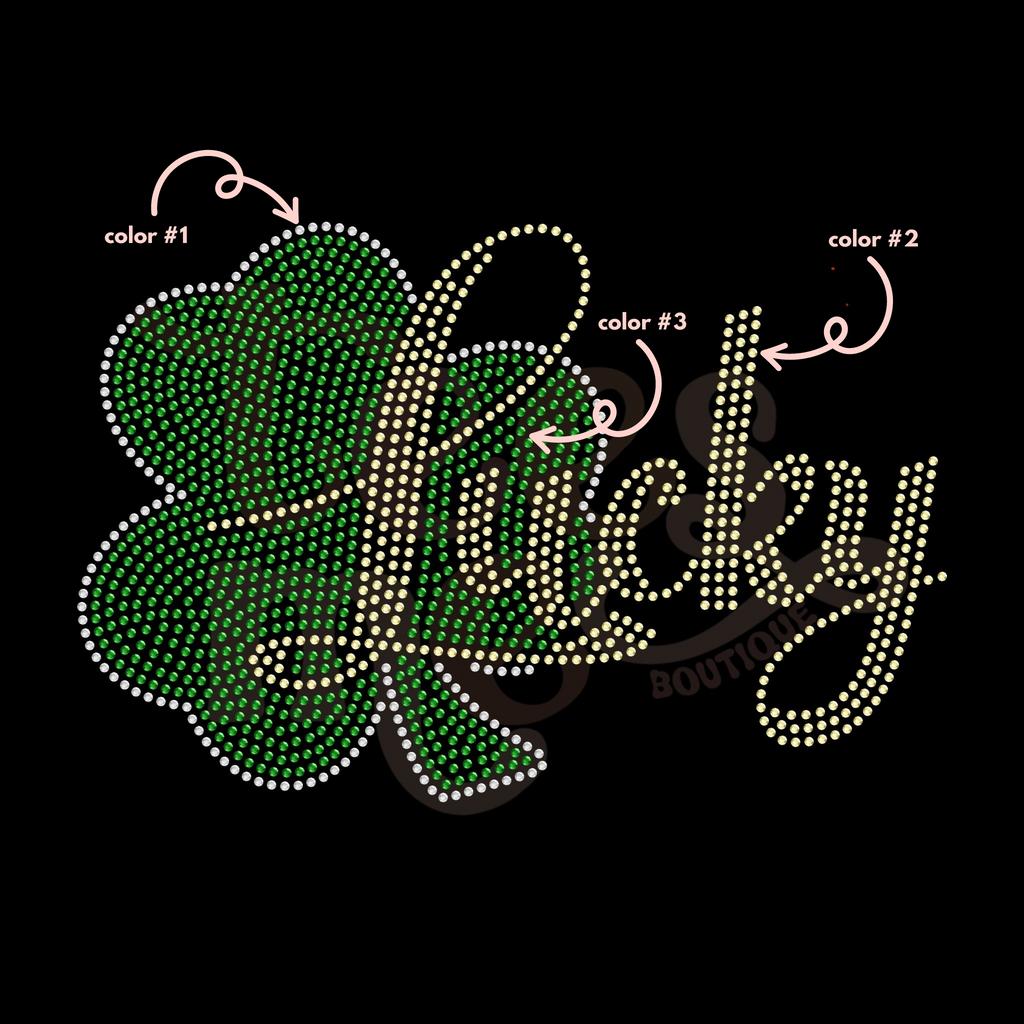Lucky Shamrock SPANGLES TRANSFER