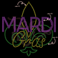 Mardi Gras Fleur De Lis SPANGLES TRANSFER