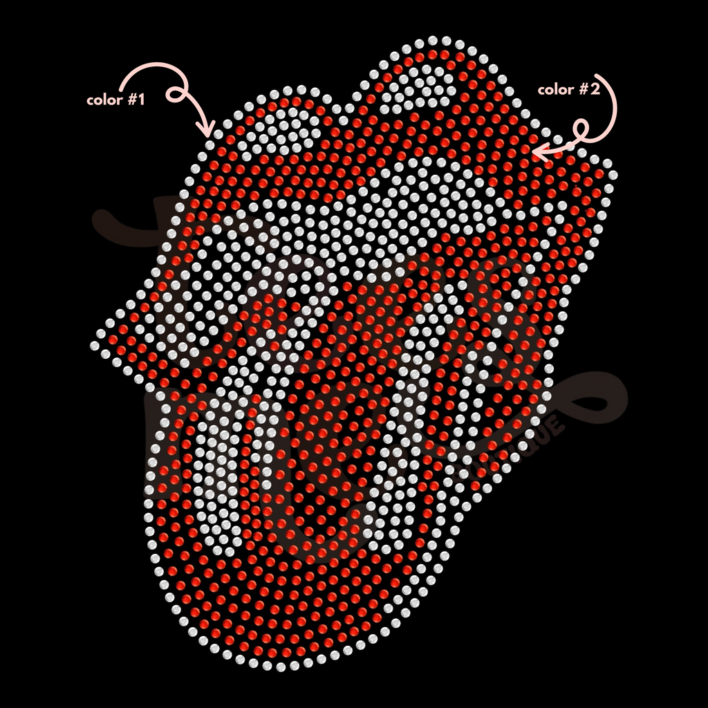 Lips Tongue SPANGLES TRANSFER