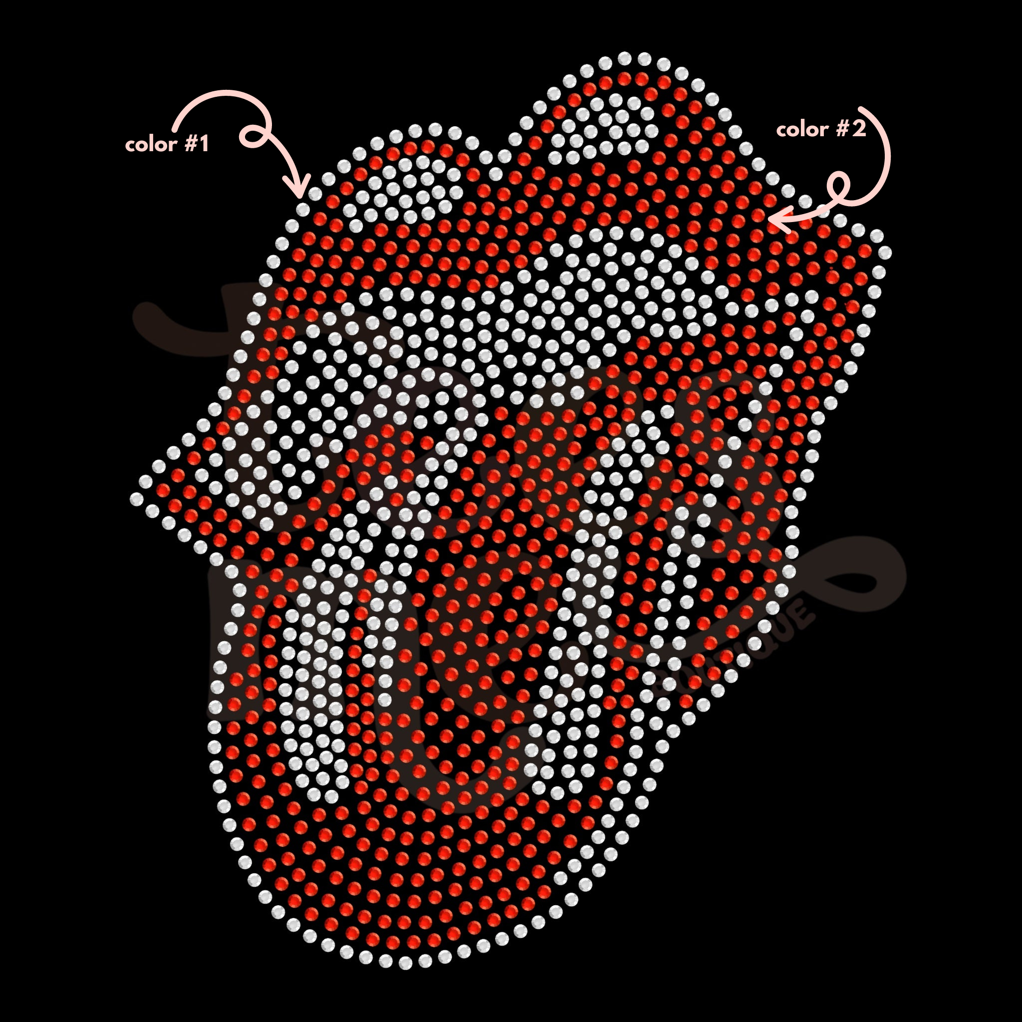 Lips Tongue SPANGLES TRANSFER