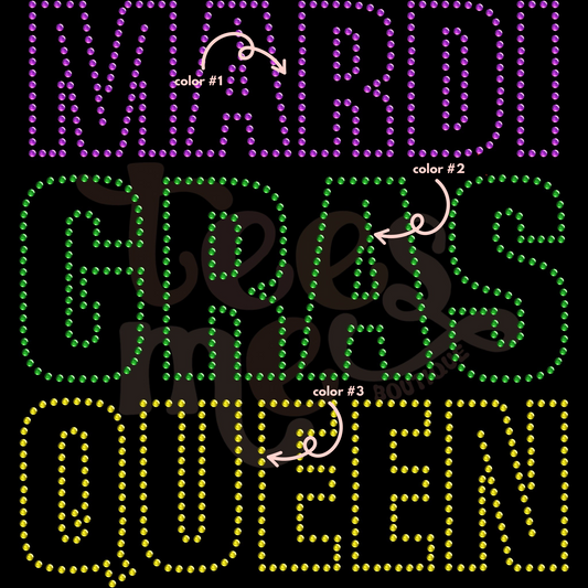 Mardi Gras Queen SPANGLES TRANSFER
