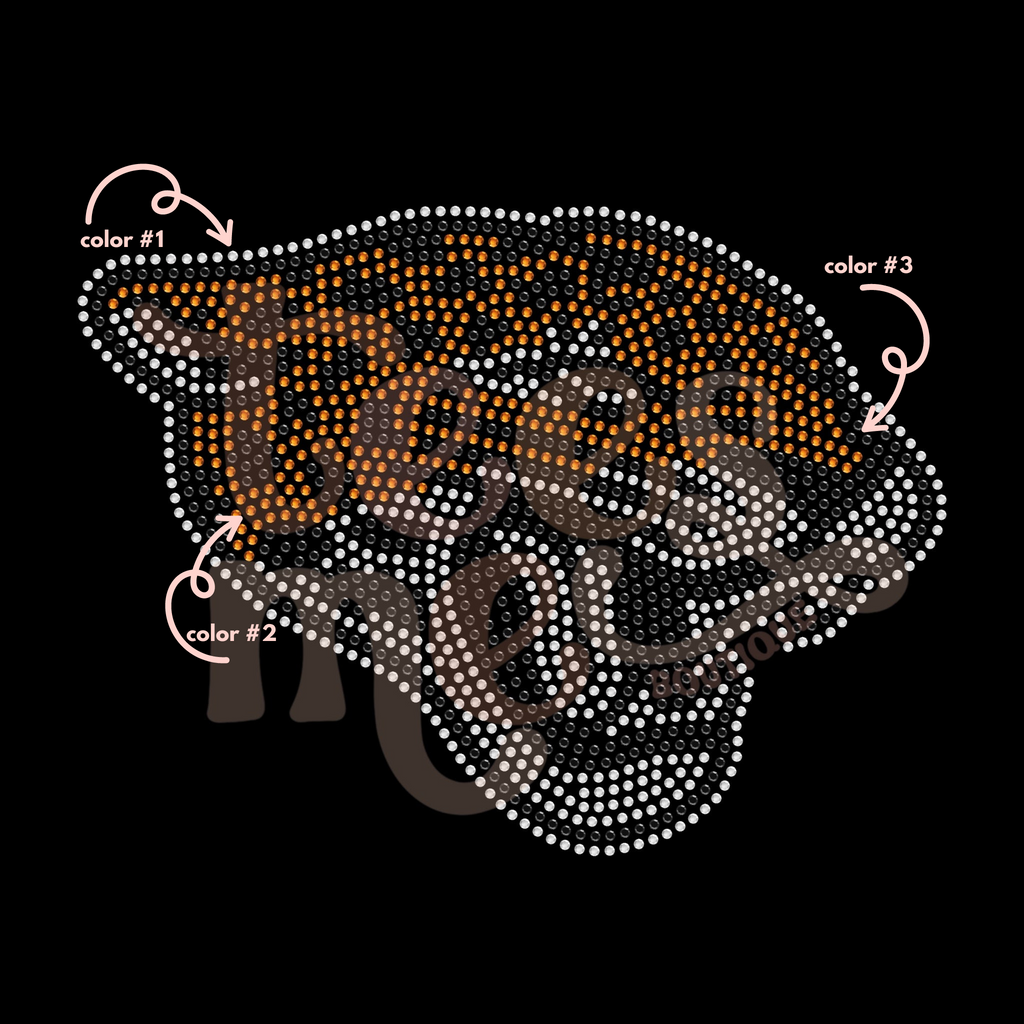 Jaguar Head SPANGLES TRANSFER