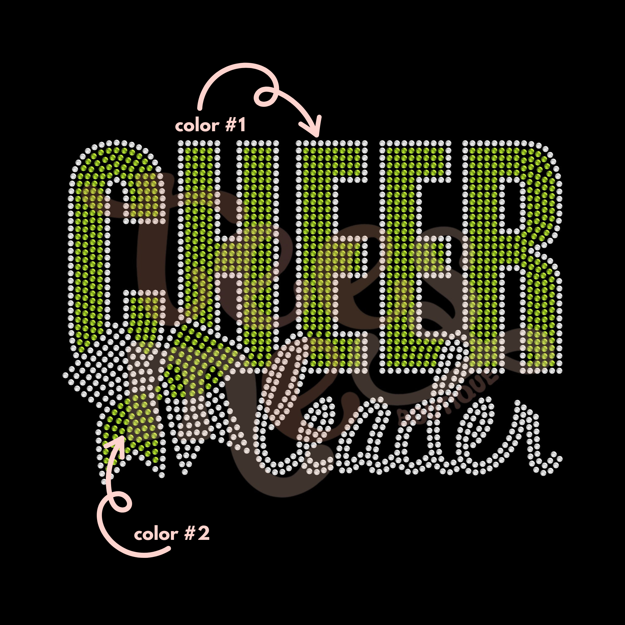 Cheerleader Bow SPANGLES TRANSFER