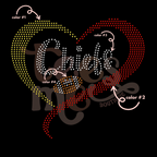 Chiefs Football Heart SPANGLES TRANSFER