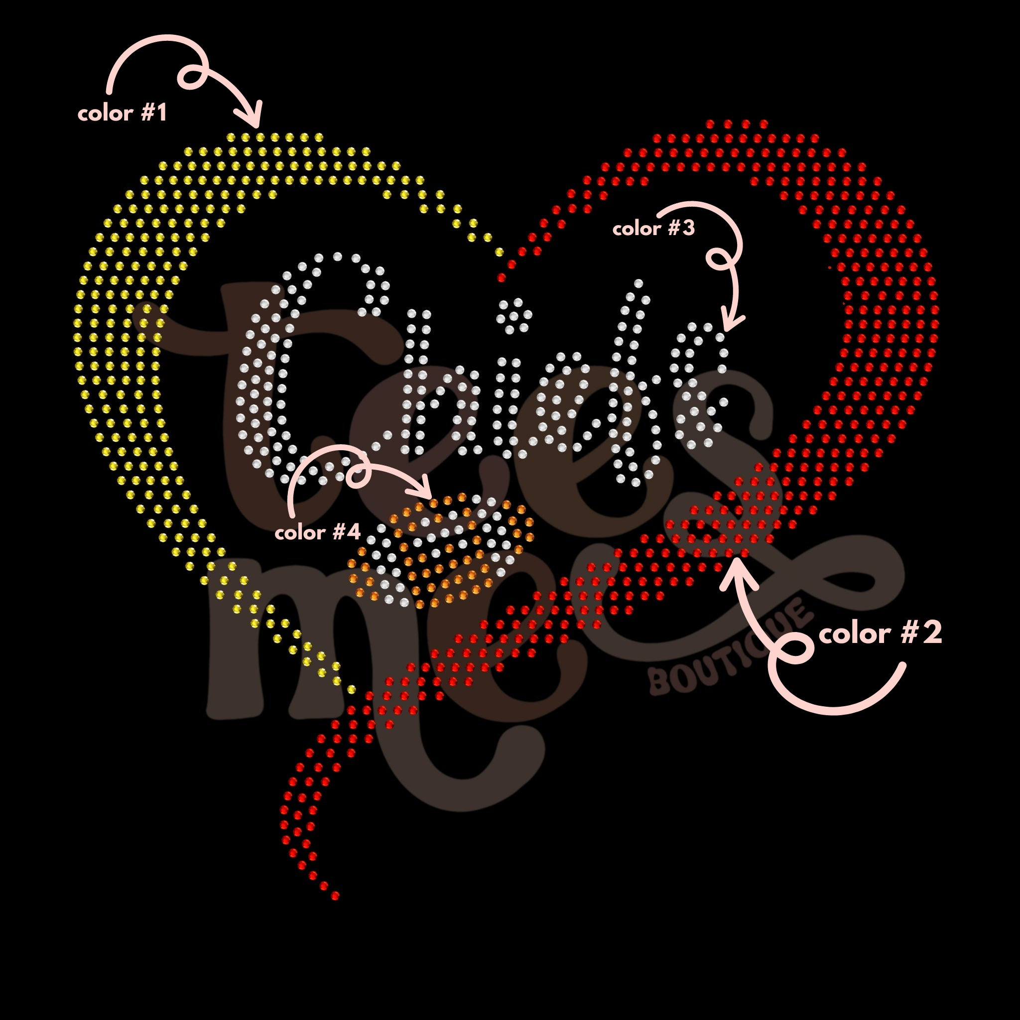 Chiefs Football Heart SPANGLES TRANSFER