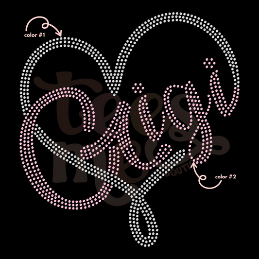 Gigi Heart SPANGLES TRANSFER