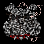 Bulldog Mascot SPANGLE TRANSFER