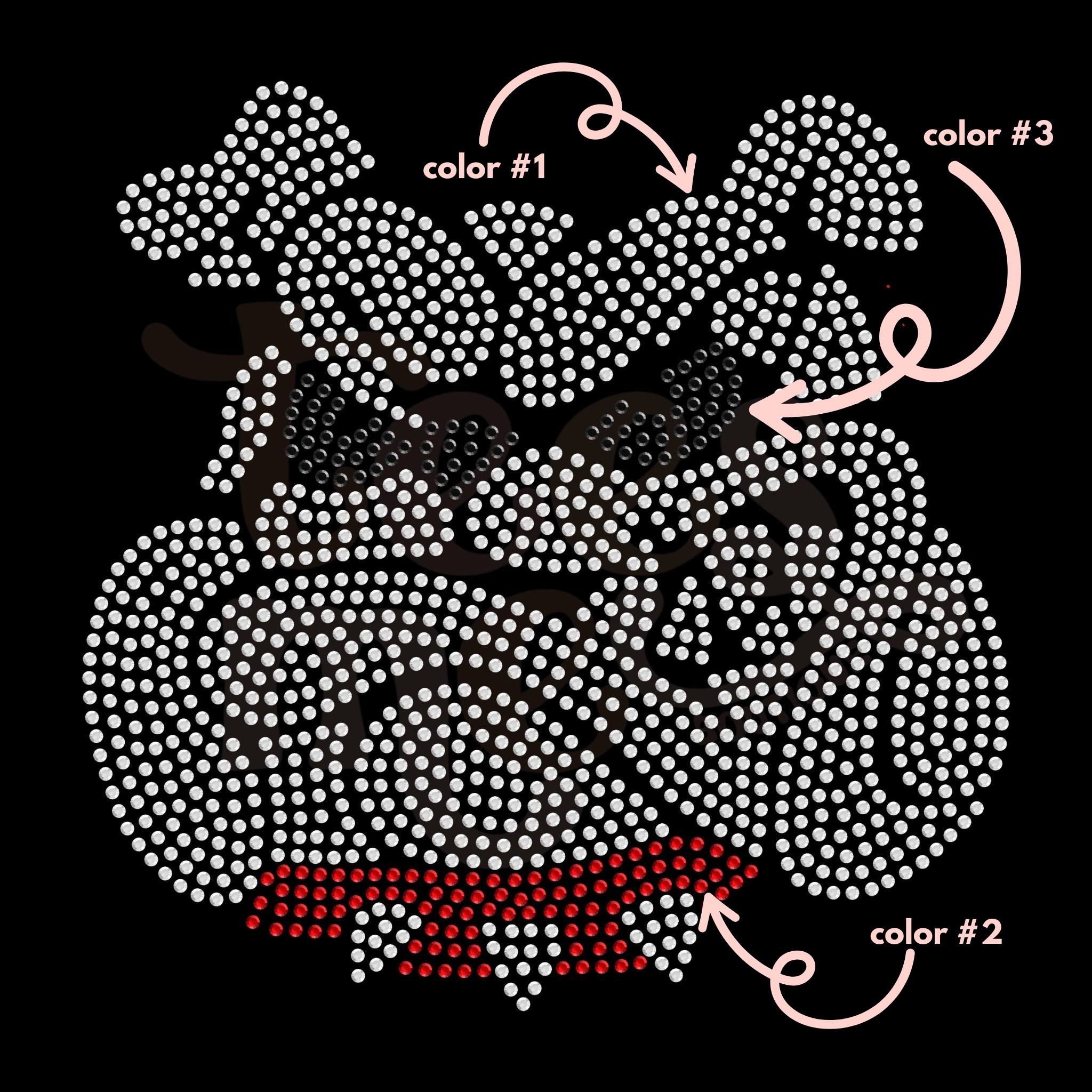 Bulldog Mascot SPANGLE TRANSFER
