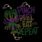 Crawfish Pinch Peel Eat Repeat SPANGLES TRANSFER