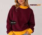 Maroon + Gold Tees Me Premium Mock Neck Sweatshirt || PREORDER est. ship 8/17