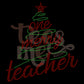 One Merry Teacher RHINESTONE TRANSFER