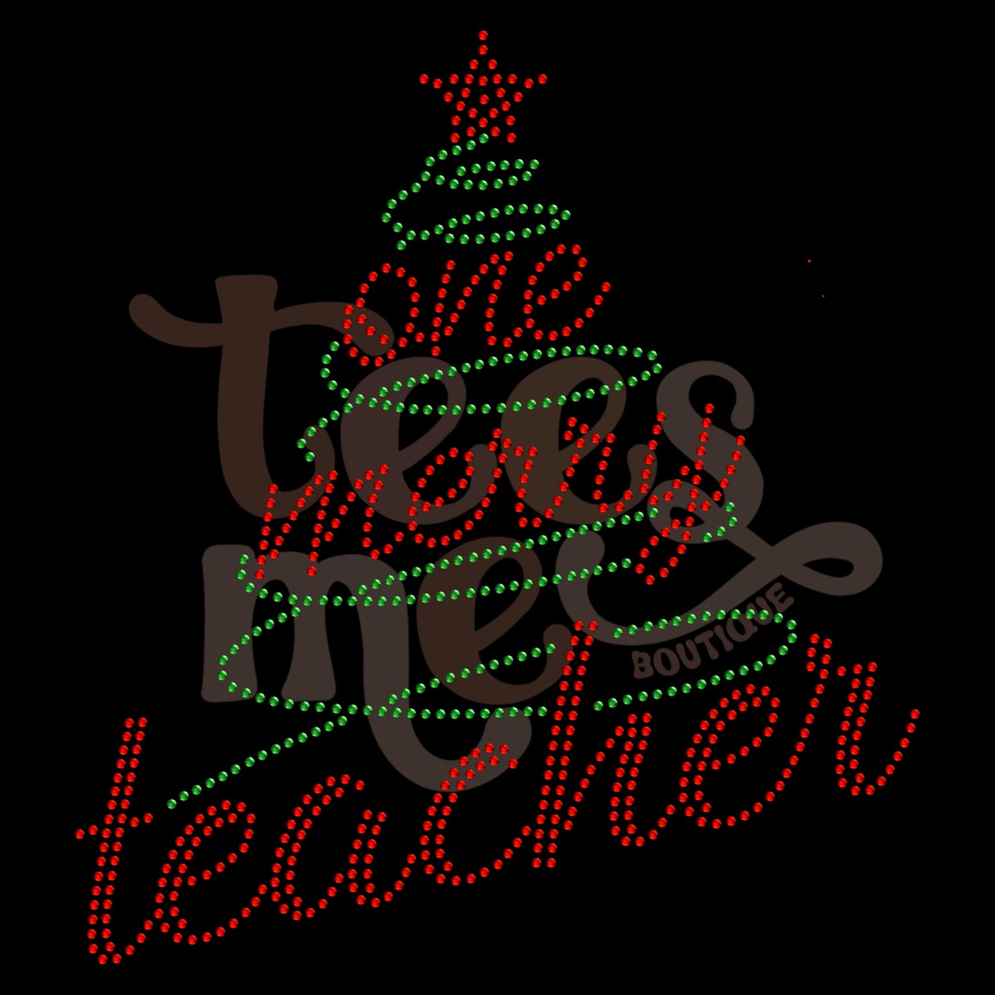 One Merry Teacher RHINESTONE TRANSFER