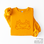 Heart Mouse Hands RHINESTONE TRANSFER