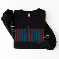 Mustangs Double Outline SPANGLES TRANSFER