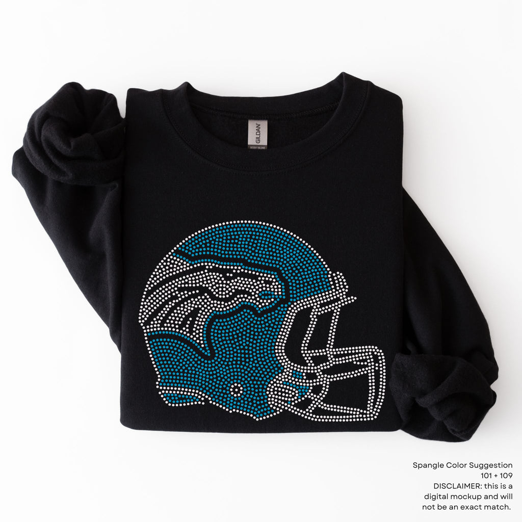 Mustangs Football Helmet SPANGLES TRANSFER