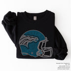 Mustangs Football Helmet SPANGLES TRANSFER
