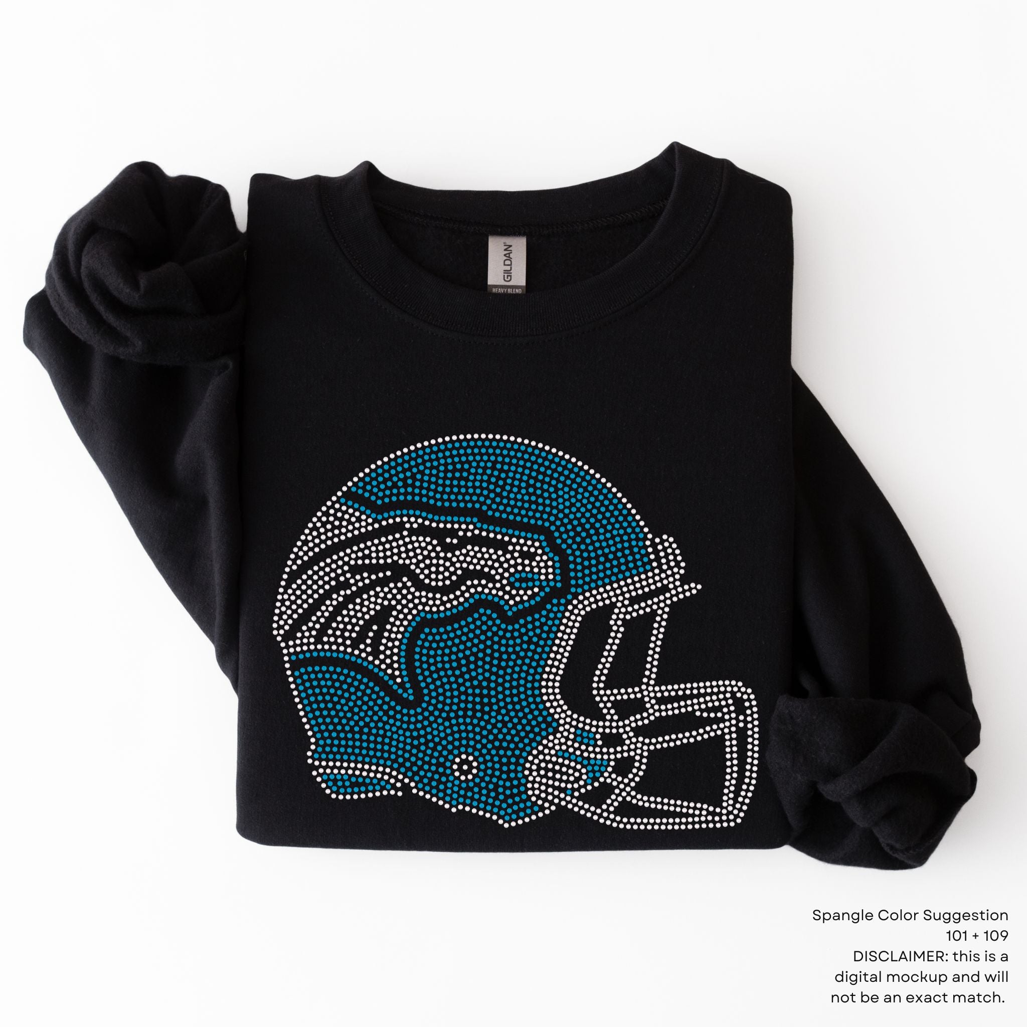 Mustangs Football Helmet SPANGLES TRANSFER