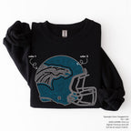 Mustangs Football Helmet SPANGLES TRANSFER