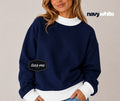Navy + White Tees Me Premium Mock Neck Sweatshirt || PREORDER est. ship 8/17
